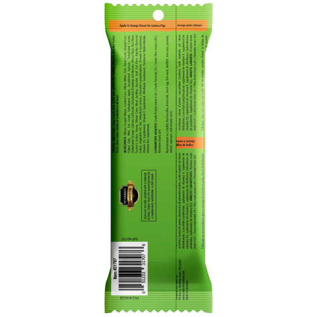 Back-Image showing Crunch Sticks Apple & Orange Flavor