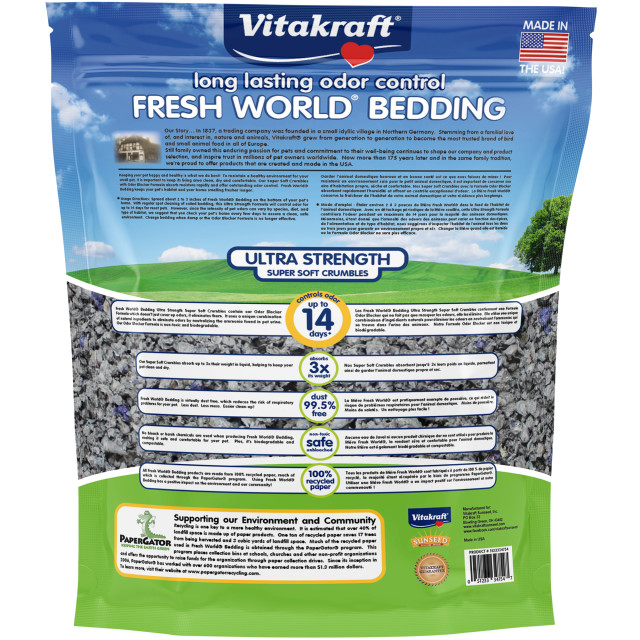 Back-Image showing Fresh World Bedding Ultra Strength