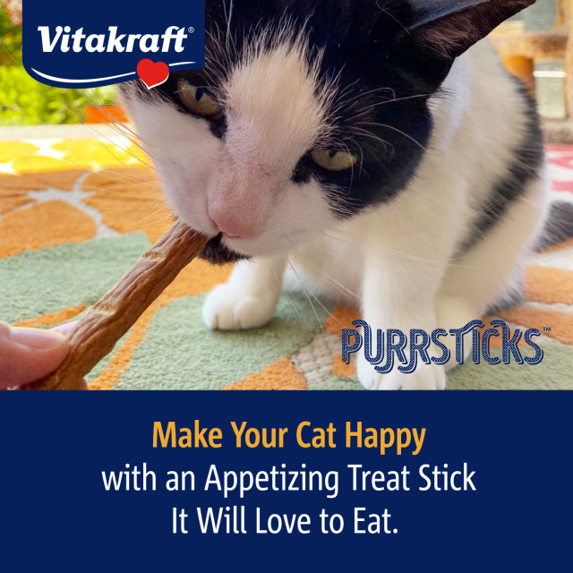 Feature-Image showing PurrSticks™, Chicken Recipe with Salmon, 6 Pack