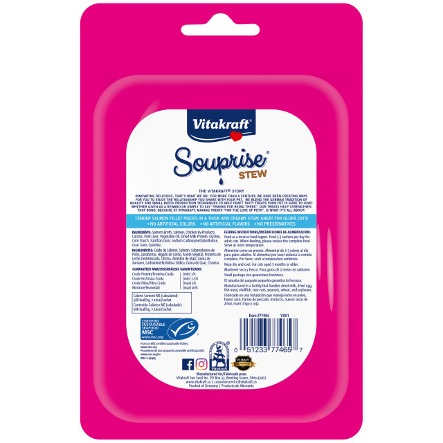 Back-Image showing Souprise® Stew, Salmon & Carrot, 5 Pack
