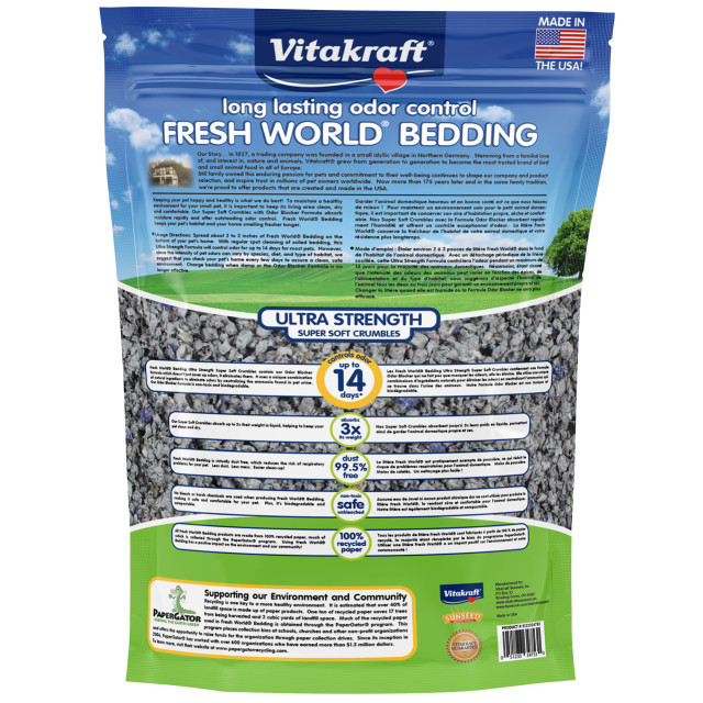 Back-Image showing Fresh World Bedding Ultra Strength