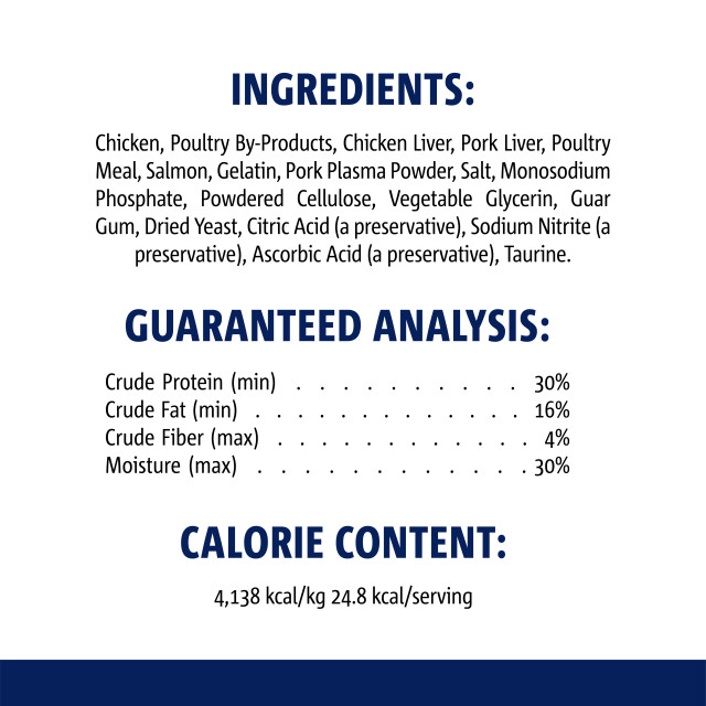 Nutrition-Image showing PurrSticks™, Chicken Recipe with Salmon, 6 Pack