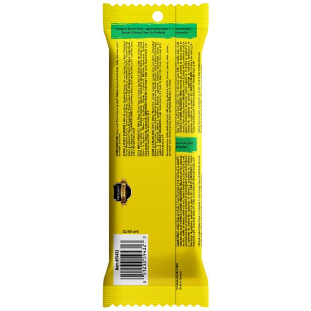 Back-Image showing Crunch Sticks Variety Pack: Orange, Egg & Banana