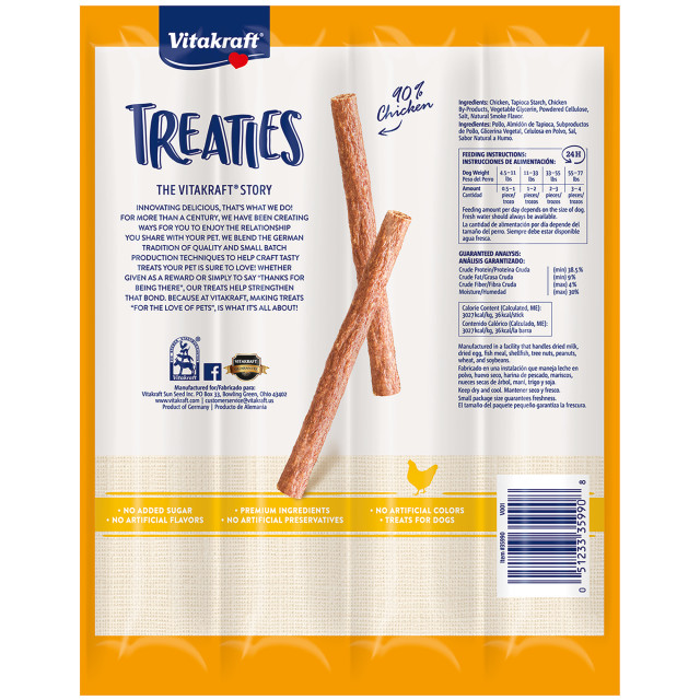 Back-Image showing Treaties Smoked Chicken Recipe, 4 Pack