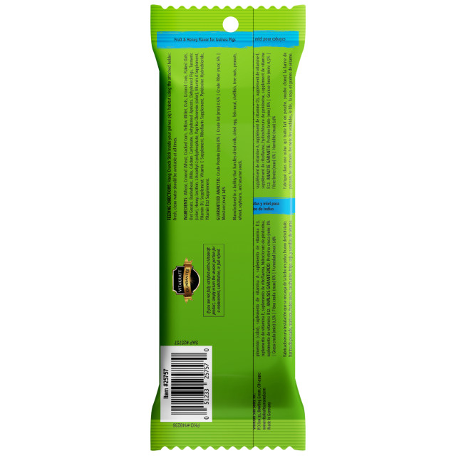 Back-Image showing Crunch Sticks Fruit & Honey Flavor