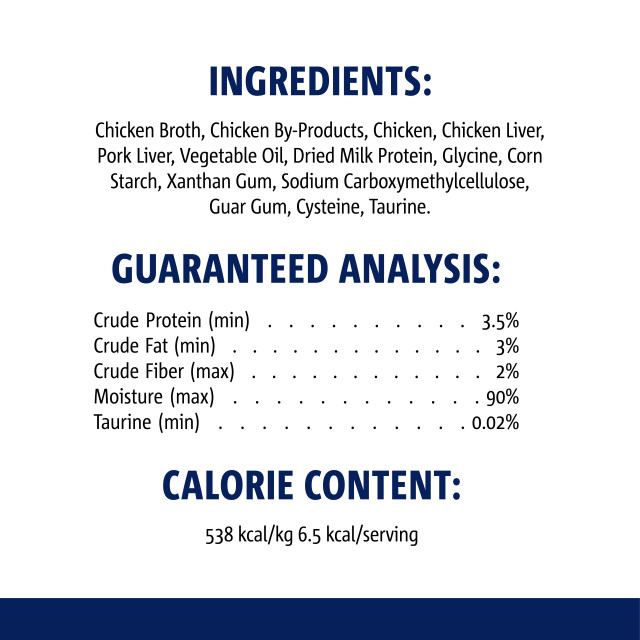Nutrition-Image showing Lick ‘n’ Lap Snack™ Chicken Flavor, 5 Pack