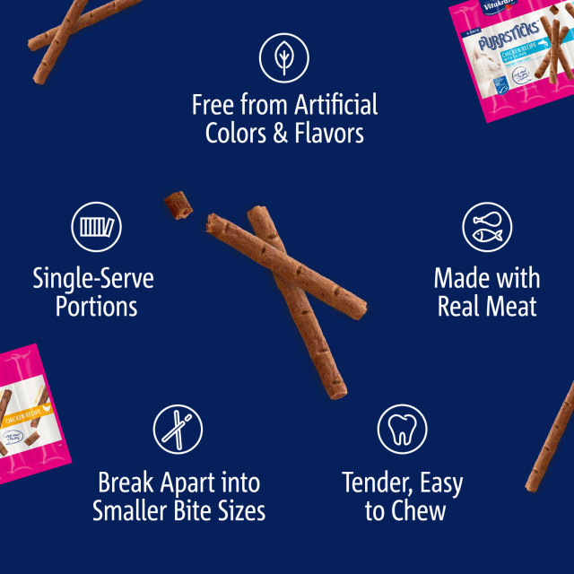 Feature-Image showing PurrSticks™, Chicken Recipe, 6 Pack