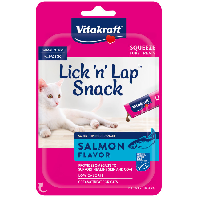 Product-Image showing Lick ‘n’ Lap Snack™ Salmon Flavor, 5 Pack
