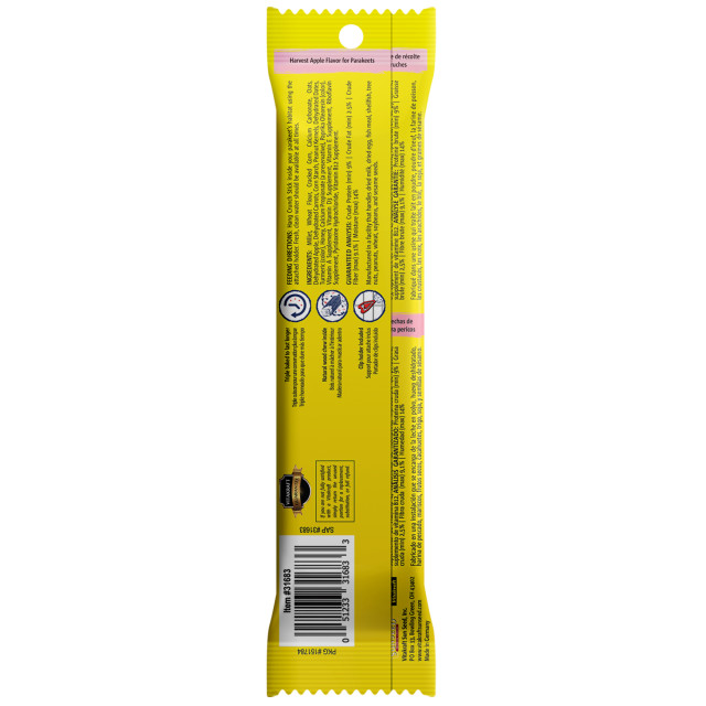 Back-Image showing Crunch Sticks Harvest Apple Flavor